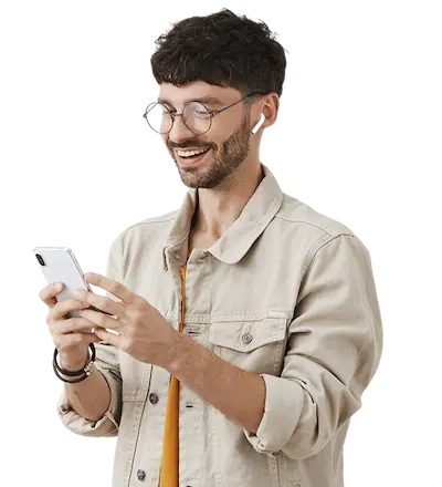 Person using a phone