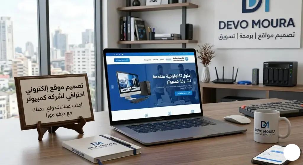 تصميم موقع لشركة كمبيوتر